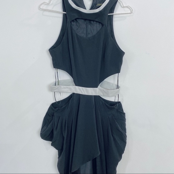 Catherine Maladrino cut-out gown with white leather waist band NWT - Picture 4 of 14